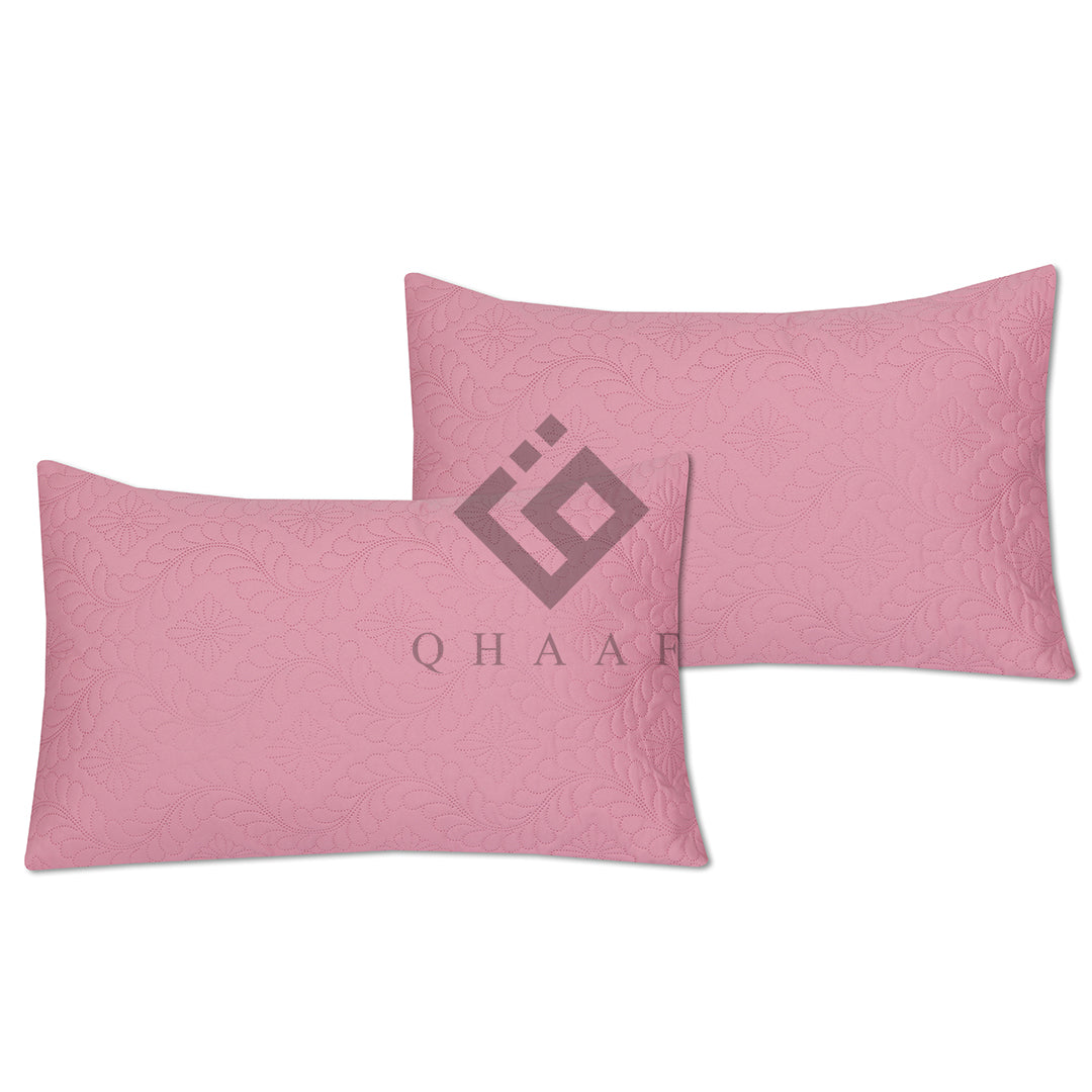 PINK QUILTED PILLOW COVERS