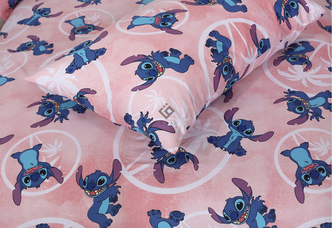 pink lilo-kids bedsheet set