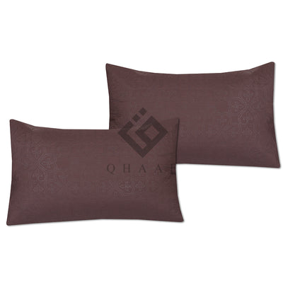 BROWN QUILTED PILLOW COVERS