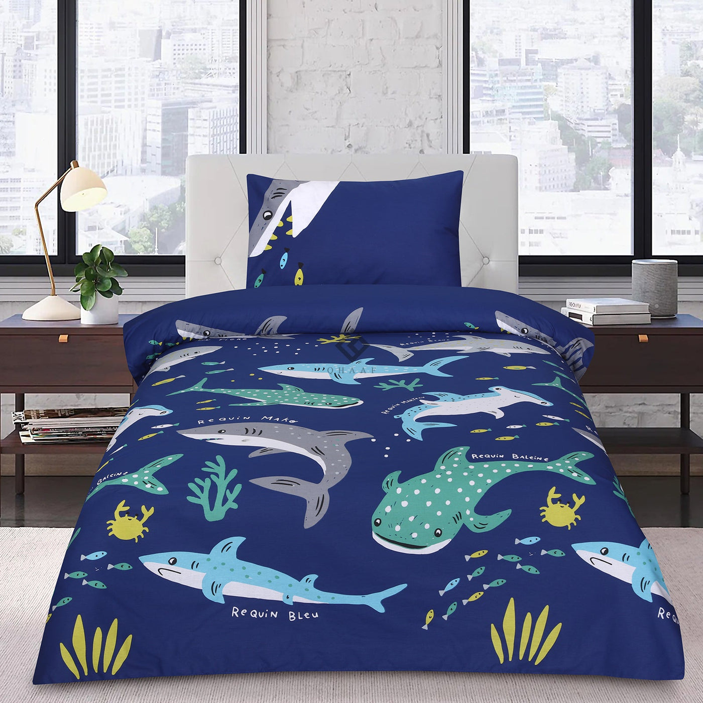 requin bleu-bedsheet set