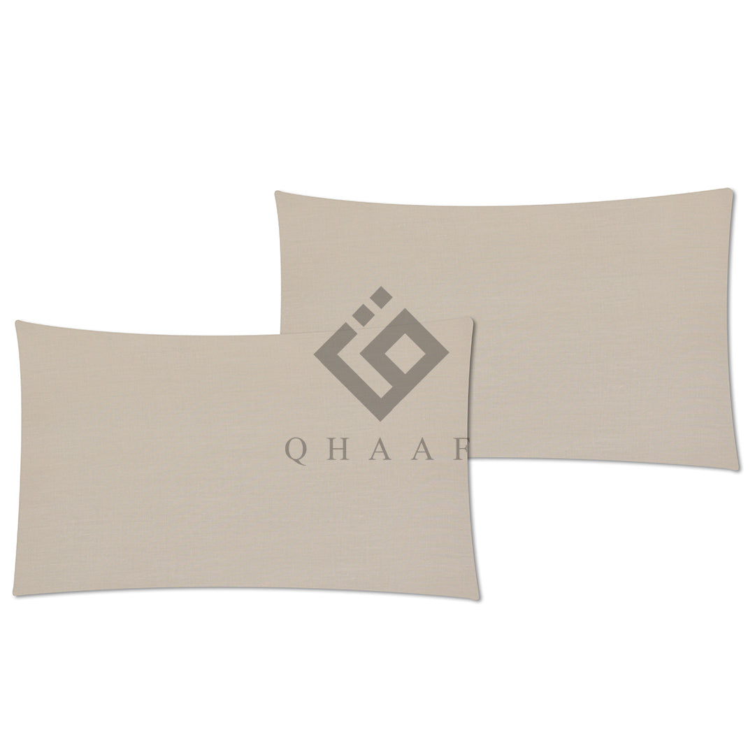 BEIGE PLAIN PILLOW COVERS