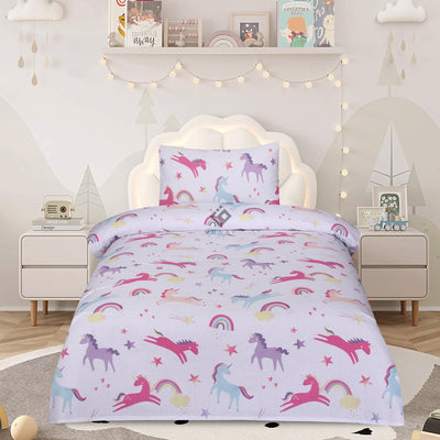 white unicorn-bedsheet set