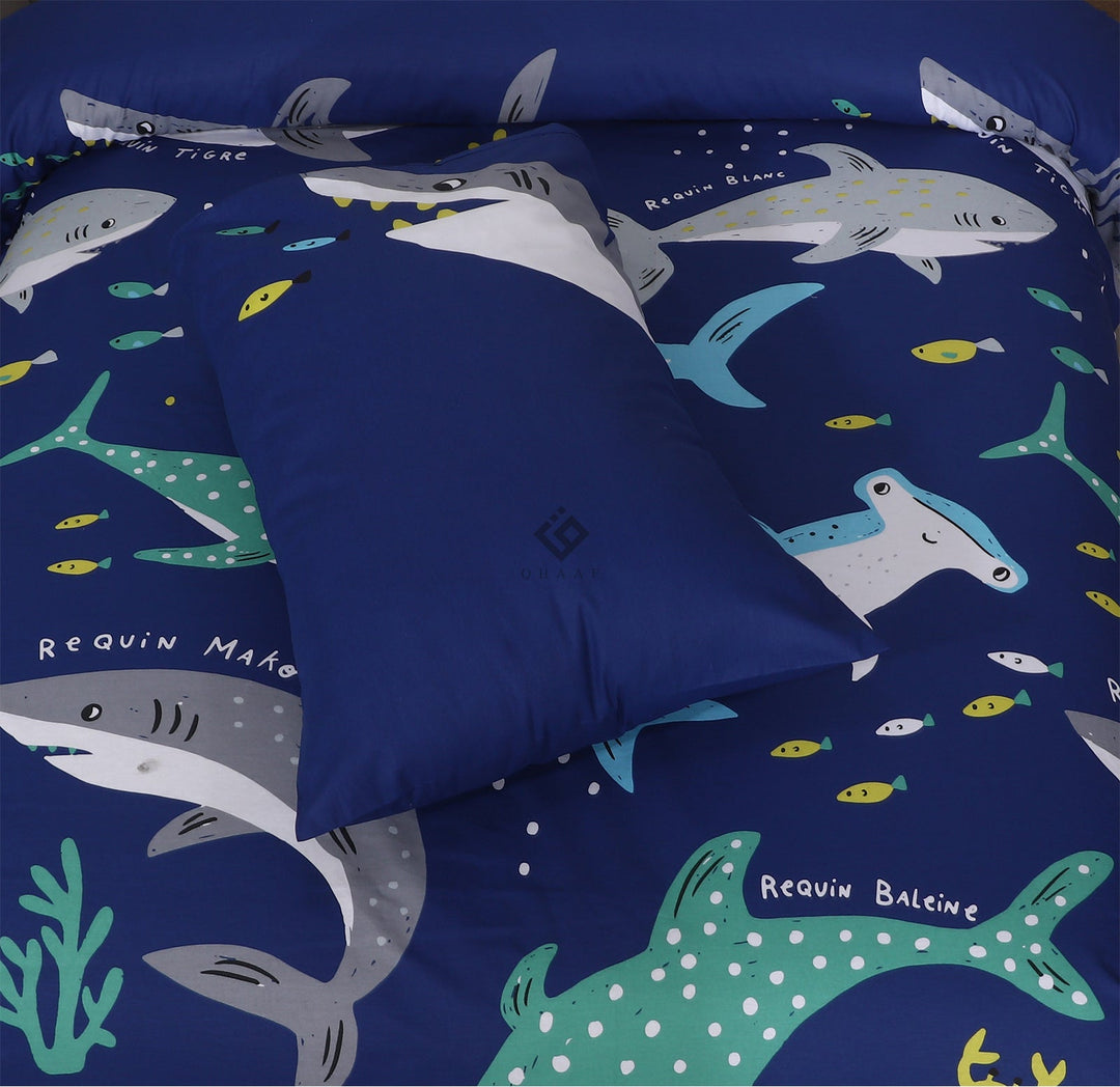 requin bleu-kids bedsheet set