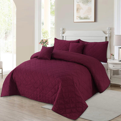 LUCERA Quilted Bedspread Set - 5 Pcs