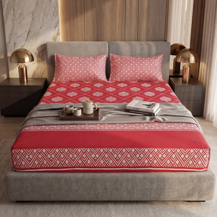 ORNATE FITTED SHEET - (PREMIUM)