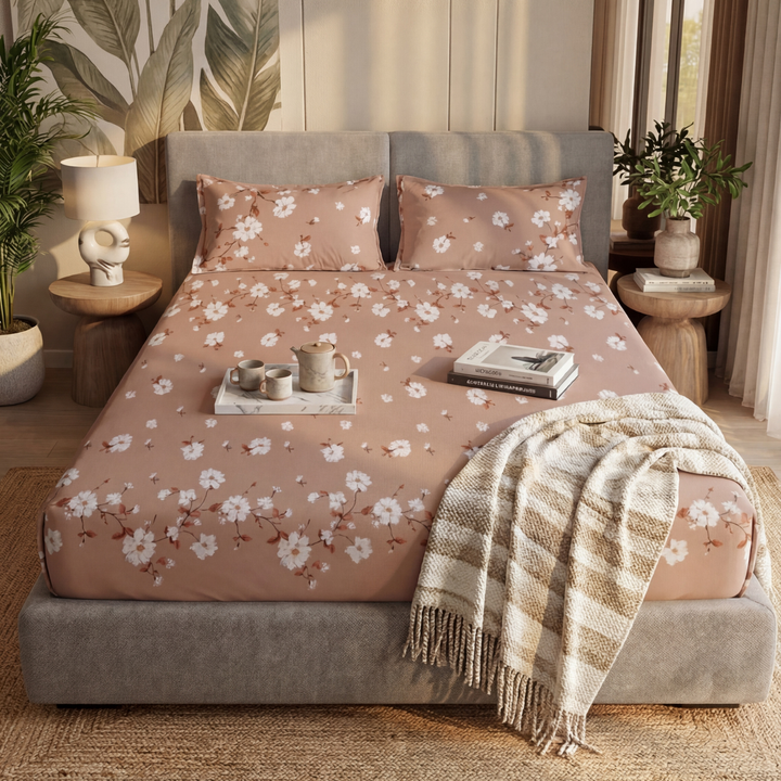 ROSE WARWICK FITTED SHEET - (PREMIUM)