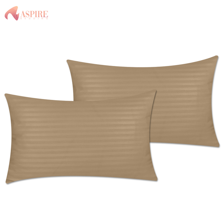 SKIN SATIN STRIPE PILLOW COVERS
