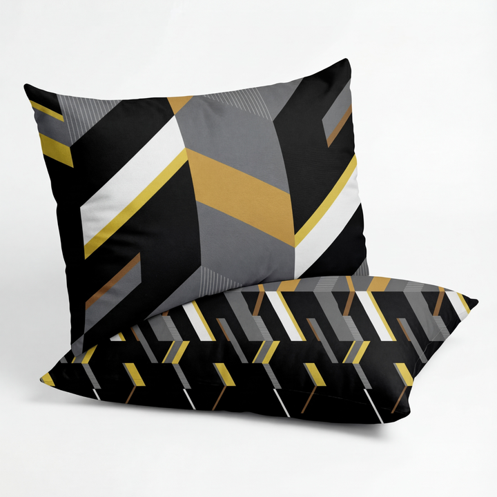 POLYGON PILLOW COVERS (PACK OF 2)