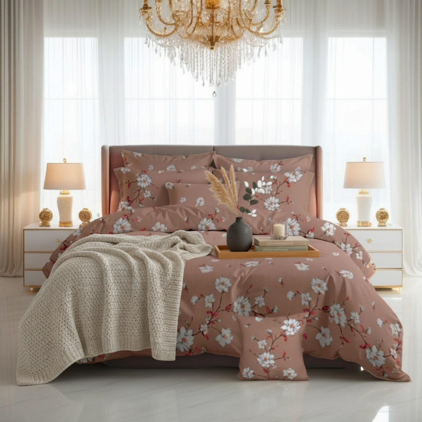 ROSE WARWICK DUVET COVERS  SET - 8 PCS (PREMIUM)