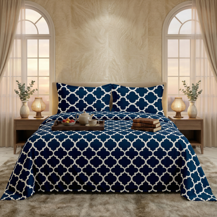 BLUE PENDORA bedsheet set - 3 pcs