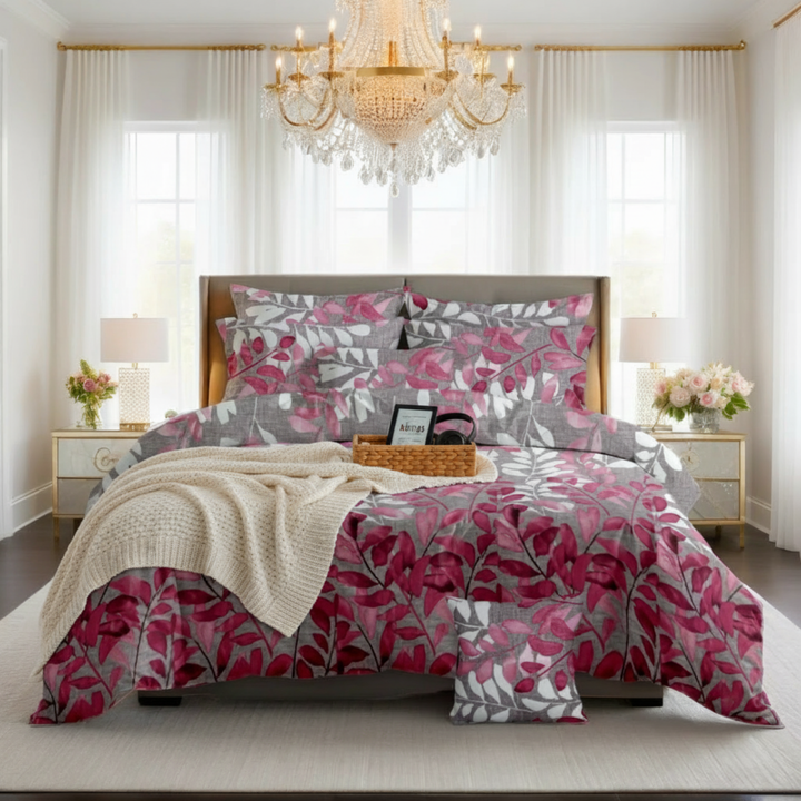 PINK ZURIC  DUVET COVERS  SET - 8 PCS (PREMIUM