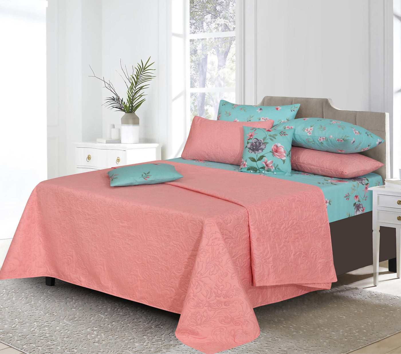 PINK BLAST SUMMER COMFORTER set - 8 pcs