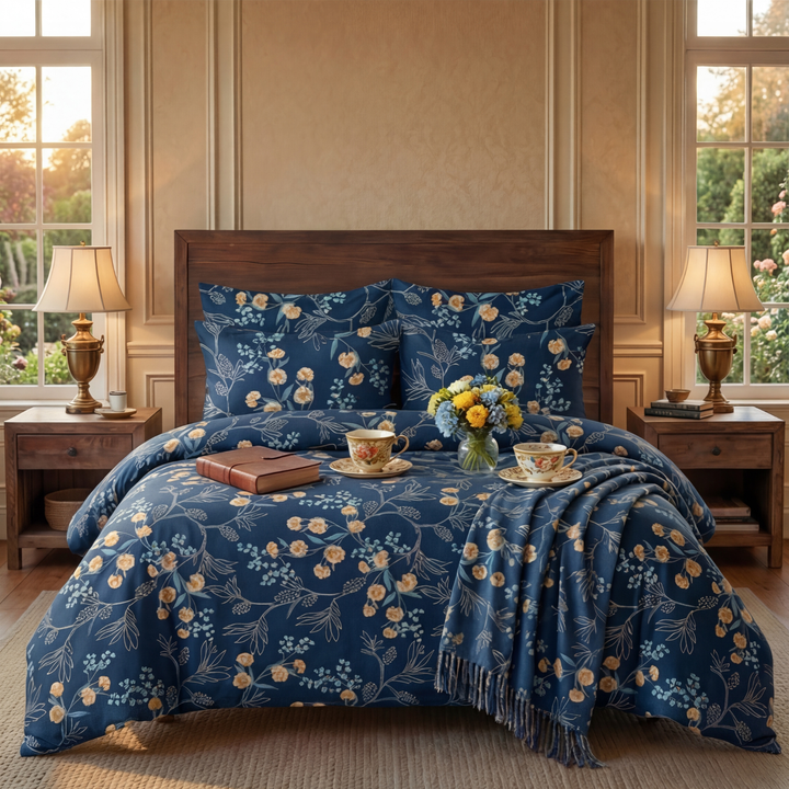 CHINTZ Winter Comforter Set- 7 Pcs