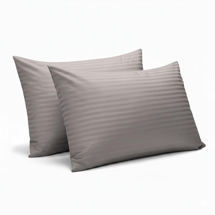 GREY STRIPES PILLOW COVERS