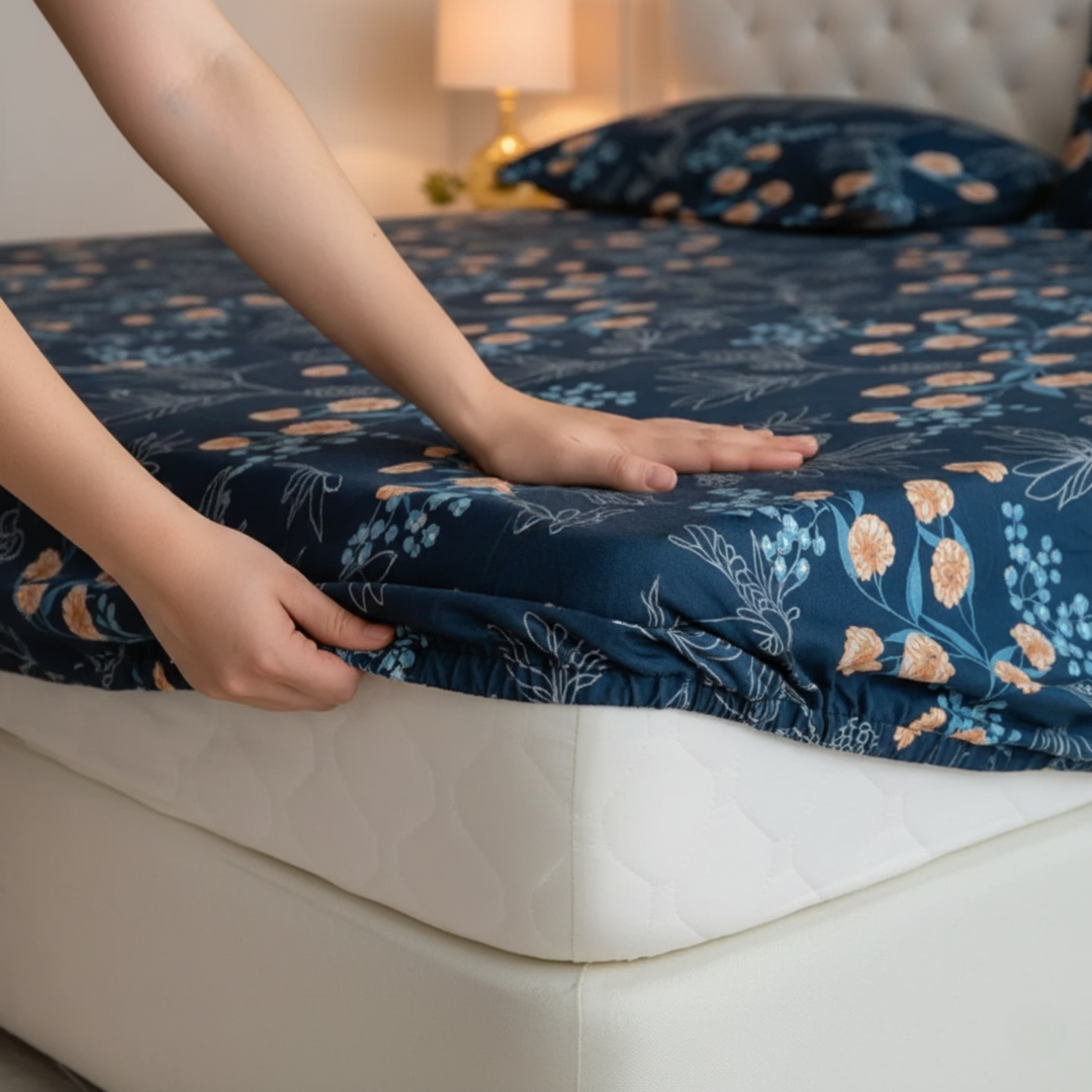 CHINTZ  FITTED SHEET - (PREMIUM)