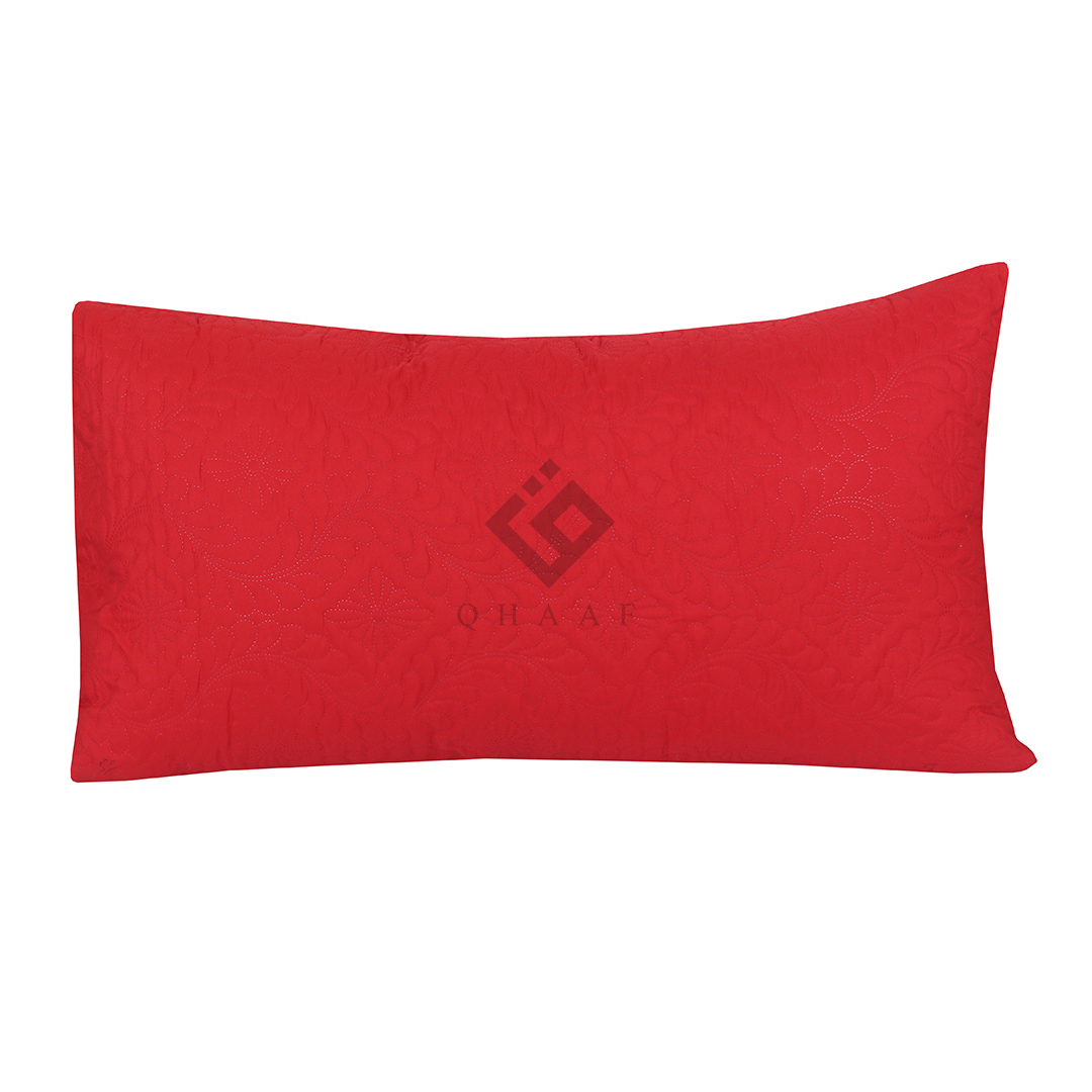 RED QUILTED PILLOW COVERS