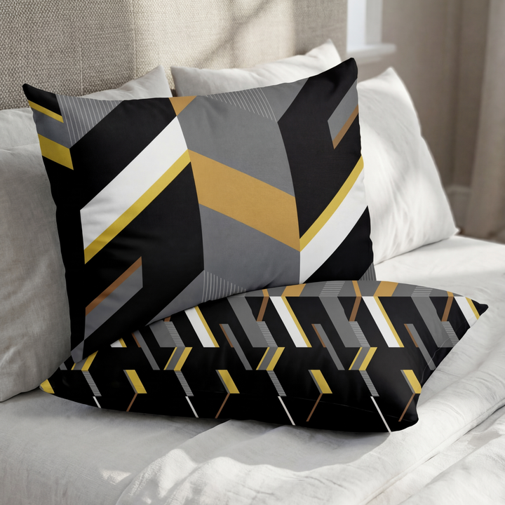 POLYGON PILLOW COVERS (PACK OF 2)