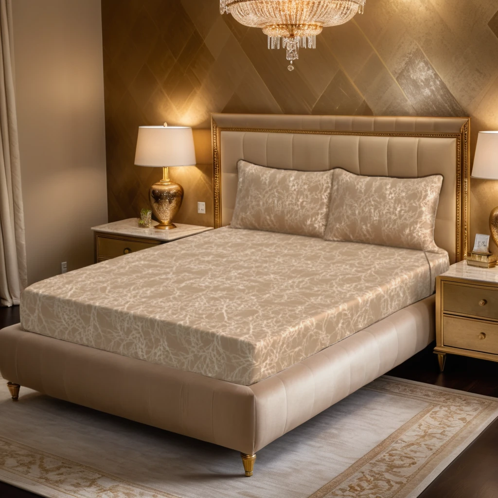 TREE/L.SKIN VELVET fitted bedsheet - (premium)