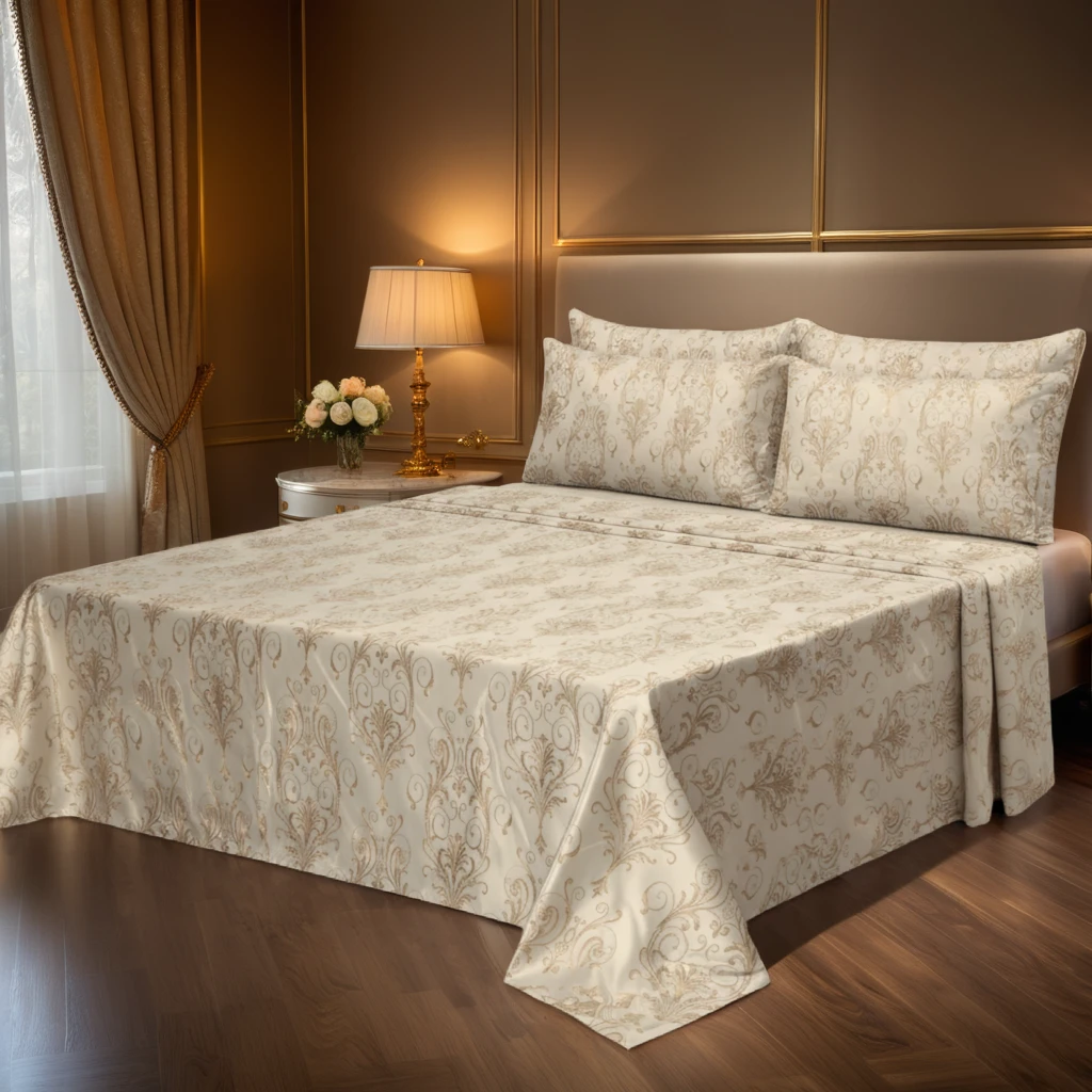 FLOWER/L.SKIN VELVET BEDSHEET SET - 5 PCS