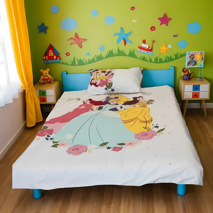 CINDRELLA WHITE - Kids BEDSHEET SET