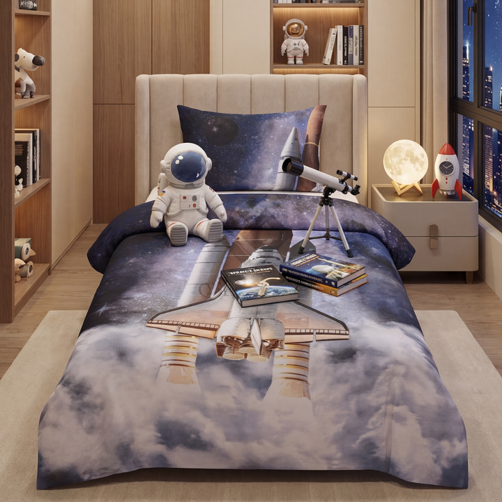 SPACE ROCKET -KIDS BEDSHEET SET