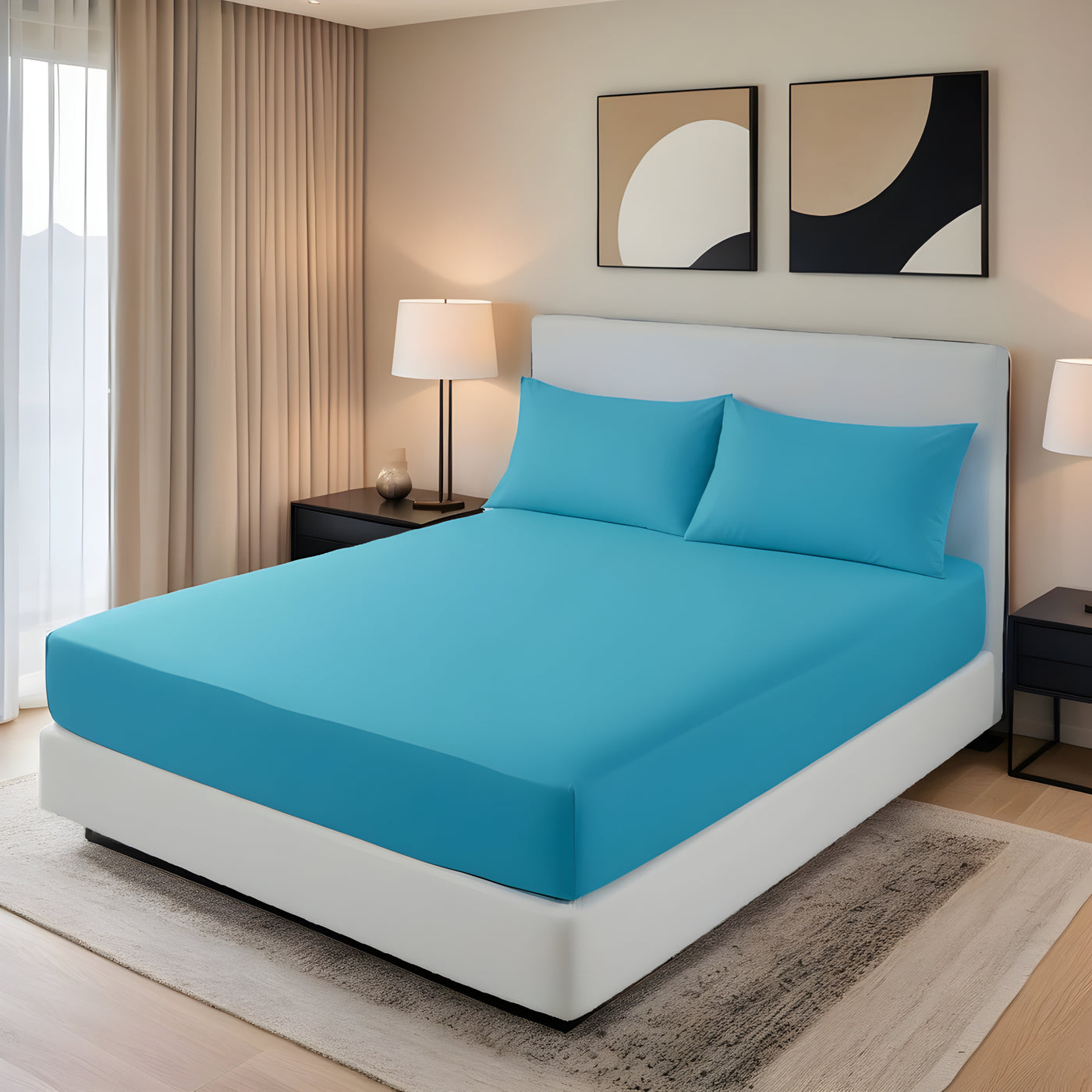 MINT LUXURY FITTED SHEET- 3 PCS