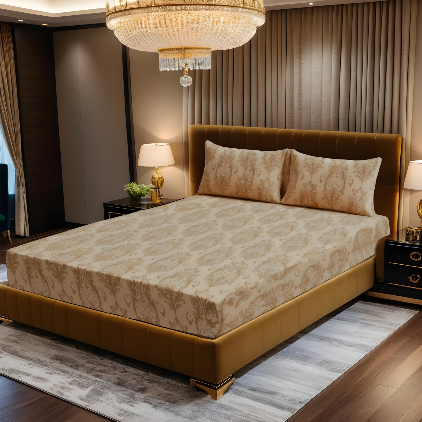 MILITARY/SKIN VELVET fitted bedsheet - (premium)