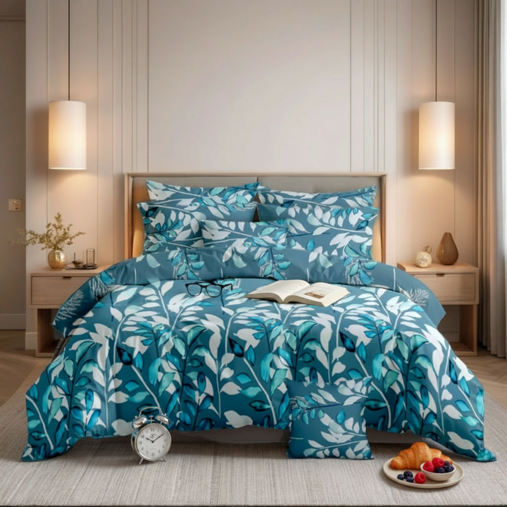 BLUE ZURIC DUVET COVERS  SET - 8 PCS (PREMIUM)