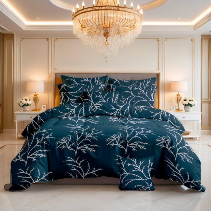 GREY BUNCH DUVET COVERS  SET - 8 PCS (PREMIUM)