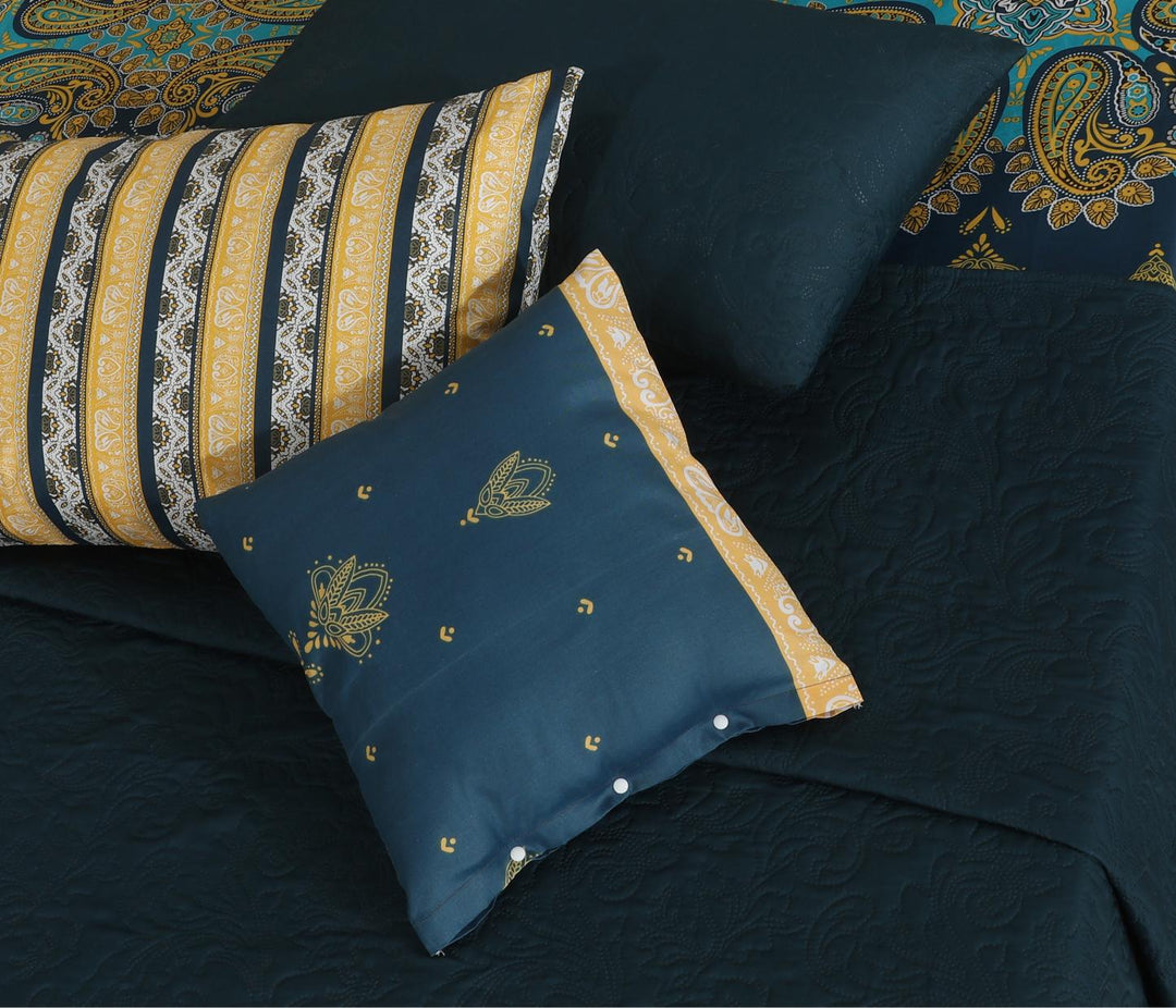 ZINC RIPON Comforter Set- 8 Pcs