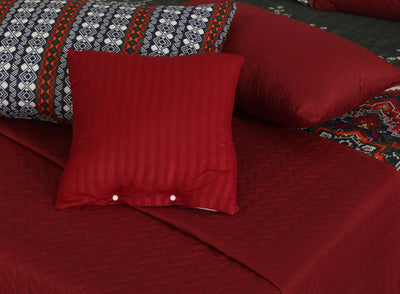 BAWA MAROON SUMMER COMFORTER set - 8 pcs