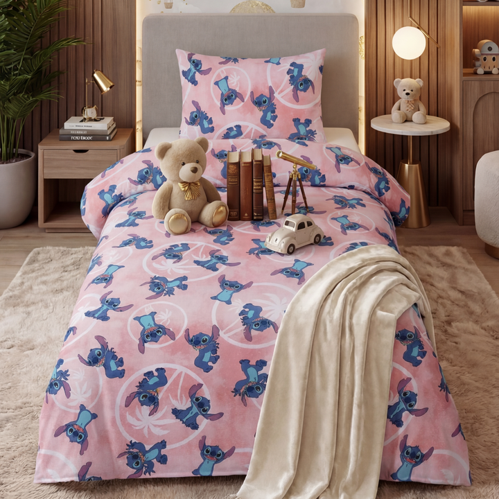 pink lilo-kids bedsheet set