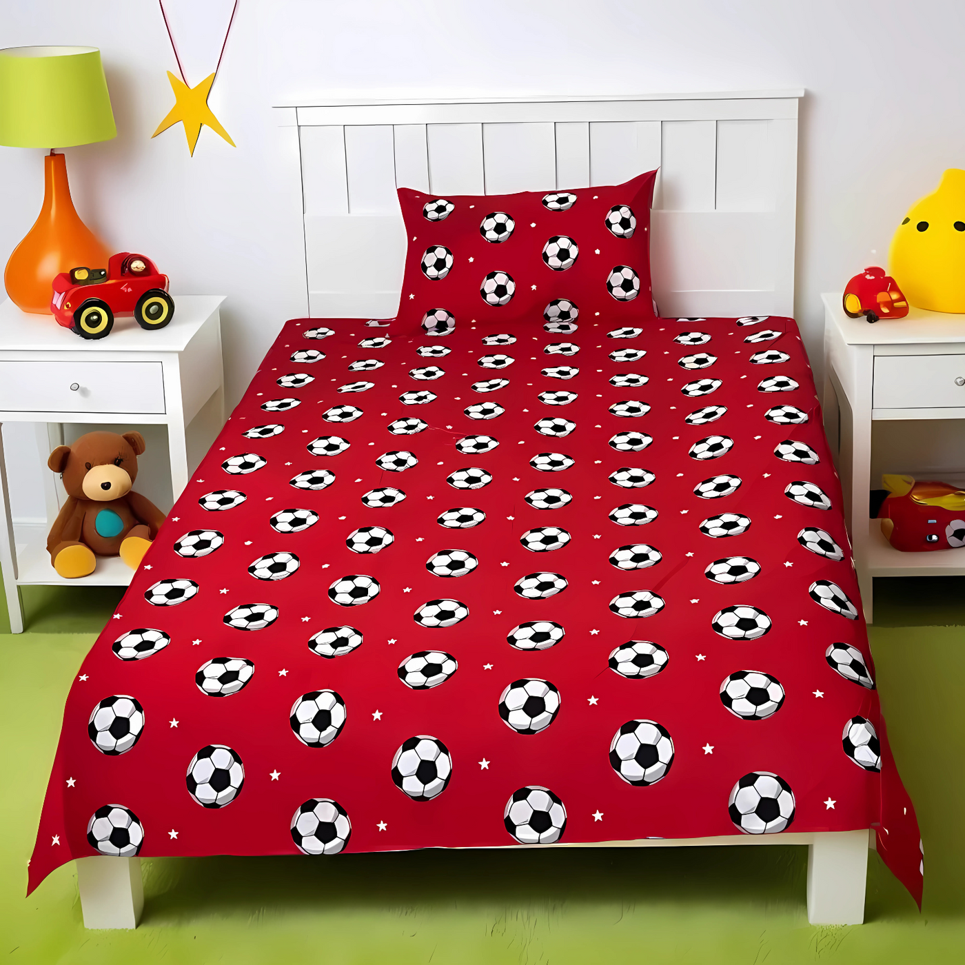 RED FOOTBALL - Kids BEDSHEET SET