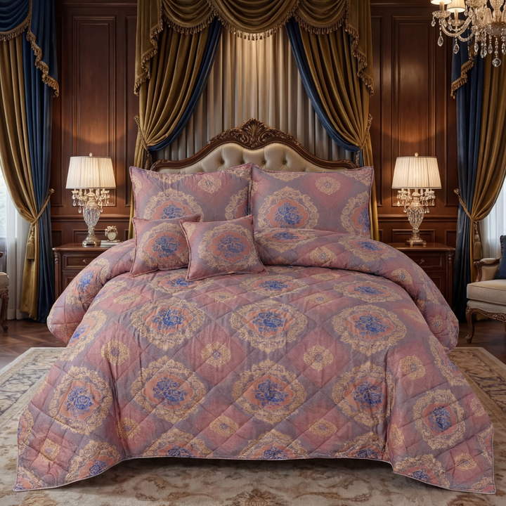 ROSELLA Quilted Bedspread Set - 5 Pcs