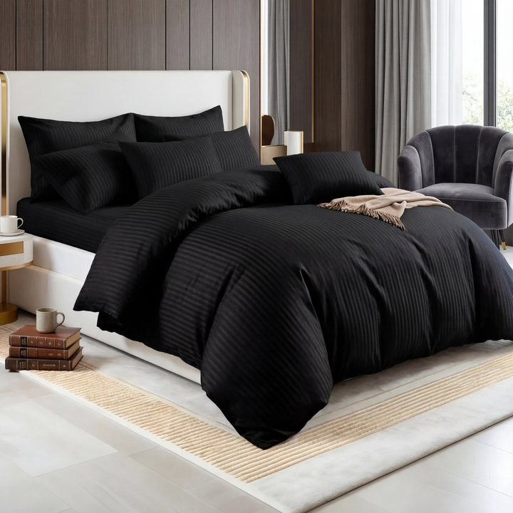 BLACK STRIPE  RAZAI SET - 8 PCS