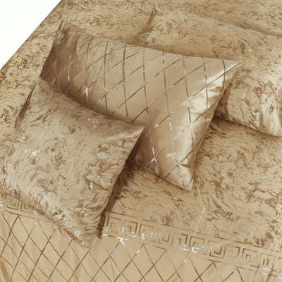 GOLDEN VELVET DUVET COVERS SET 8 PCS