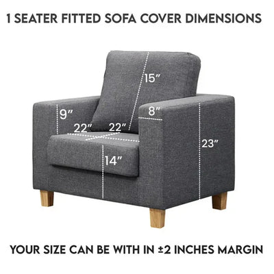 D.BROWN STRIPE JACQUARD SOFA COVER