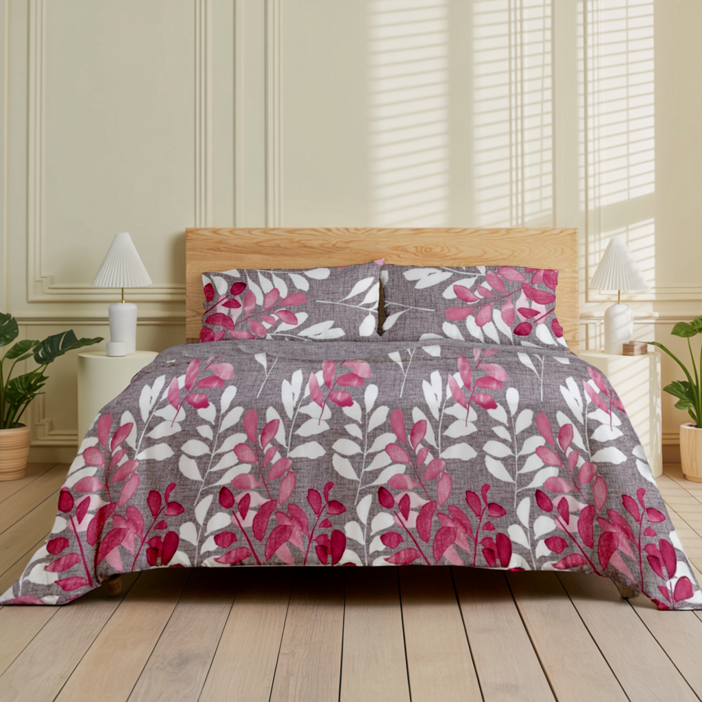 PINK ZURIC  bedsheet set - 3 pcs