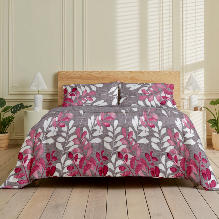 PINK ZURIC  bedsheet set - 3 pcs