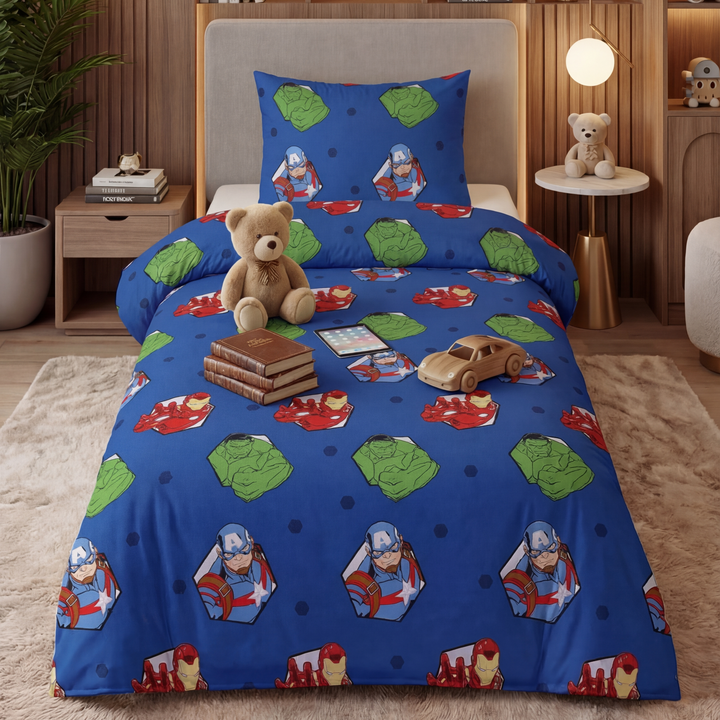 blue marvel- Kids bedsheet set