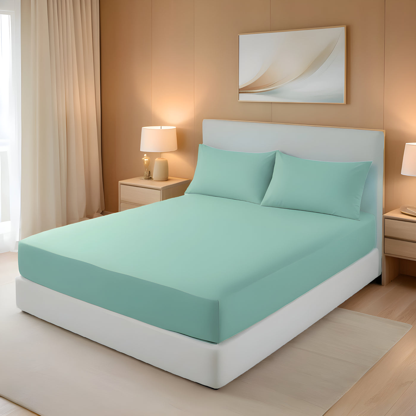 AQVA LUXURY FITTED SHEET- 3 PCS