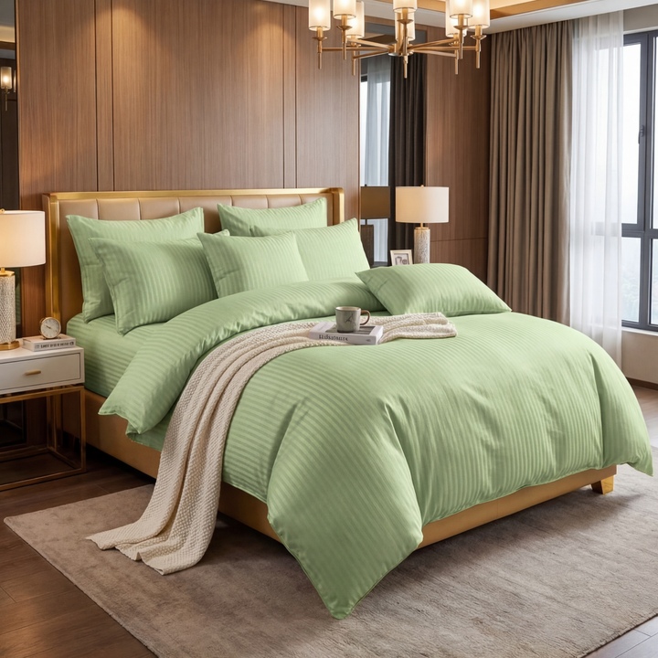 SEA GREEN STRIPE  RAZAI SET - 8 PCS