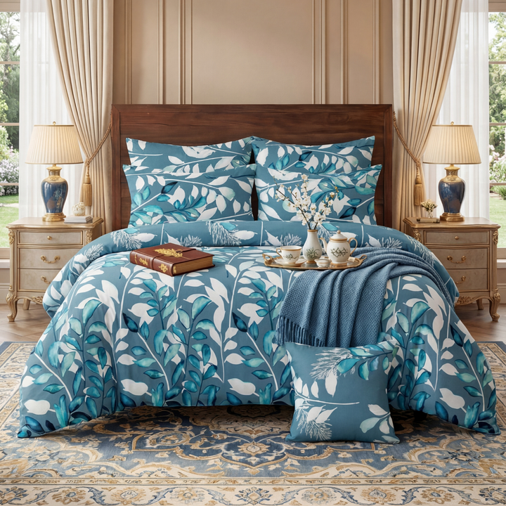 BLUE ZURIC Winter Comforter set- 7 pcs