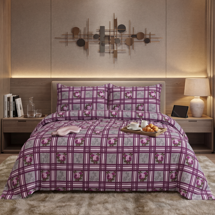 PURPLY BEDSHEET SET - 3 PCS (PREMIUM)