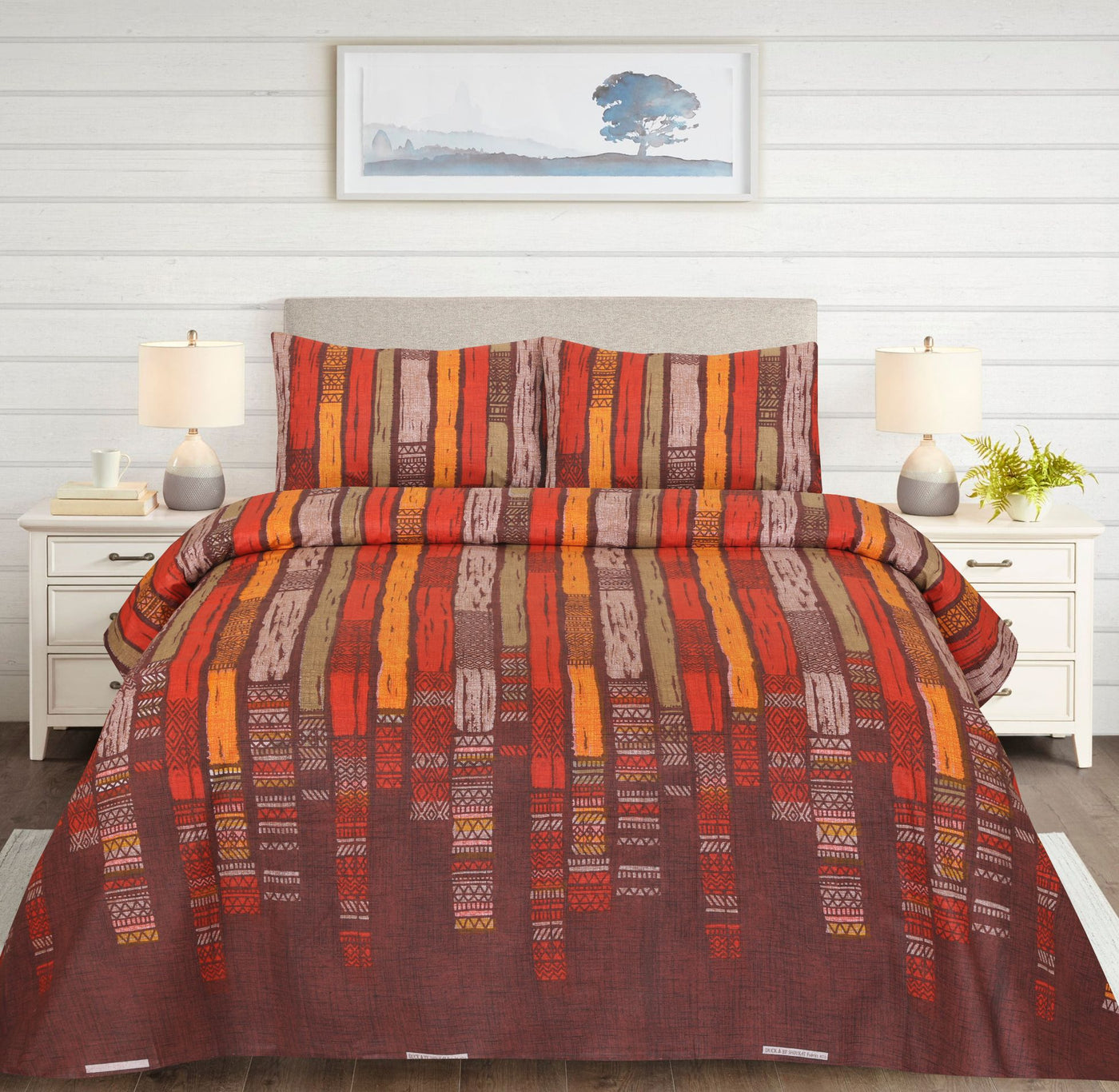 brick bedsheet set - 3 pcs