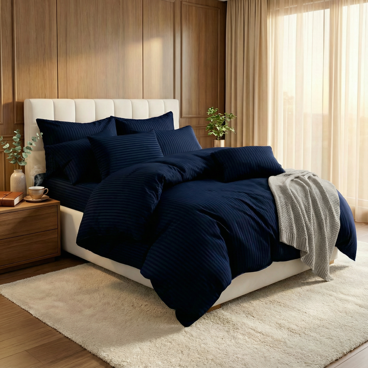 NAVY STRIPE  RAZAI SET - 8 PCS