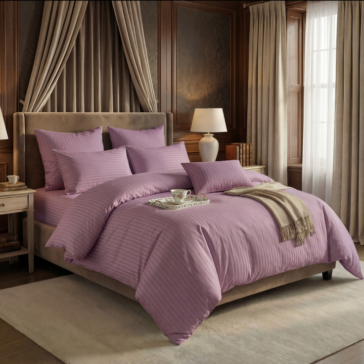 PLUM STRIPE  RAZAI SET - 8 PCS