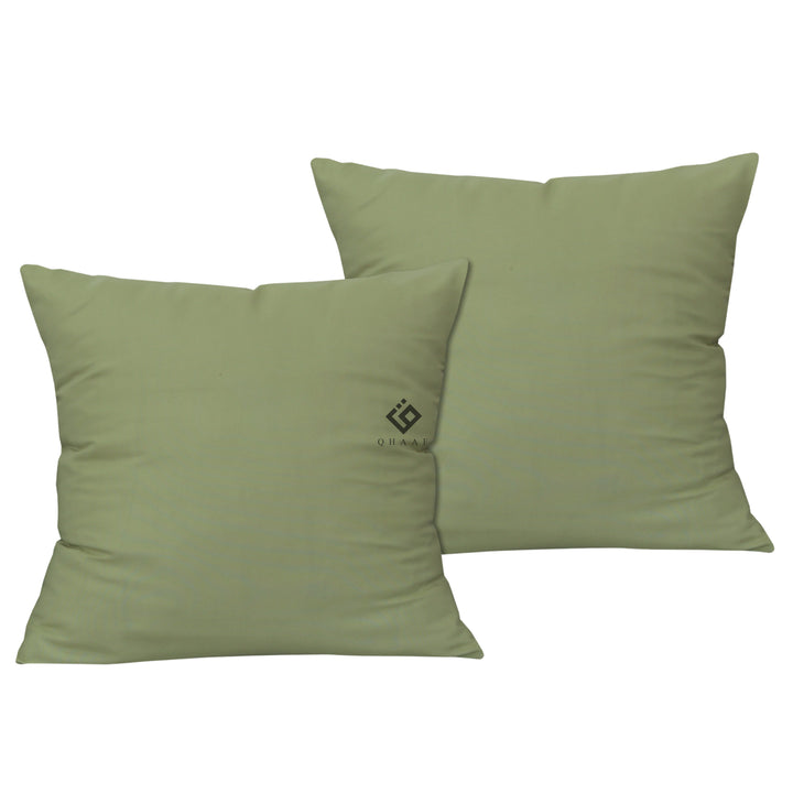 S.GREEN DYED CUSHION COVER (PACK OF 2)
