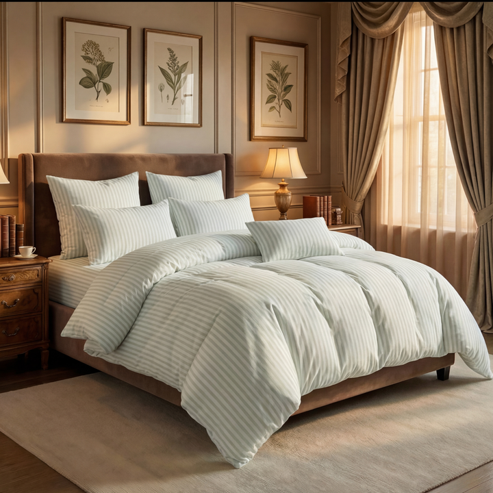 IVORY STRIPE RAZAI SET - 8 PCS