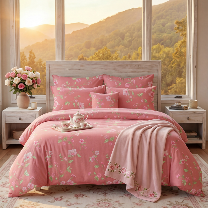 LEAFY Winter Comforter Set- 7 Pcs
